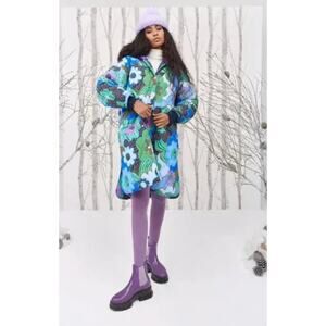 CELIAB Celia B Sz XS Floral Puffer Coat Jacket Baldy